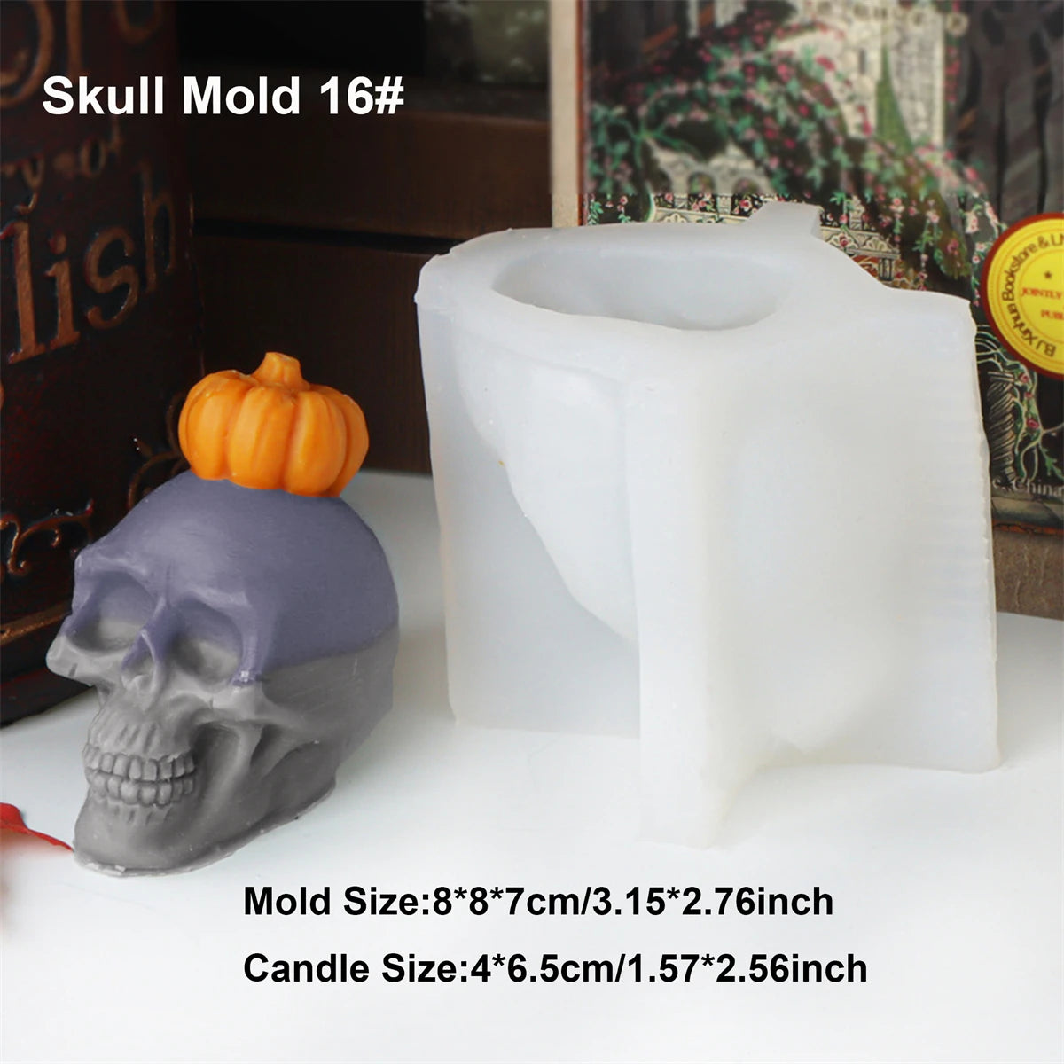 3D Skull & Pumpkin Candle Silicone Mold
