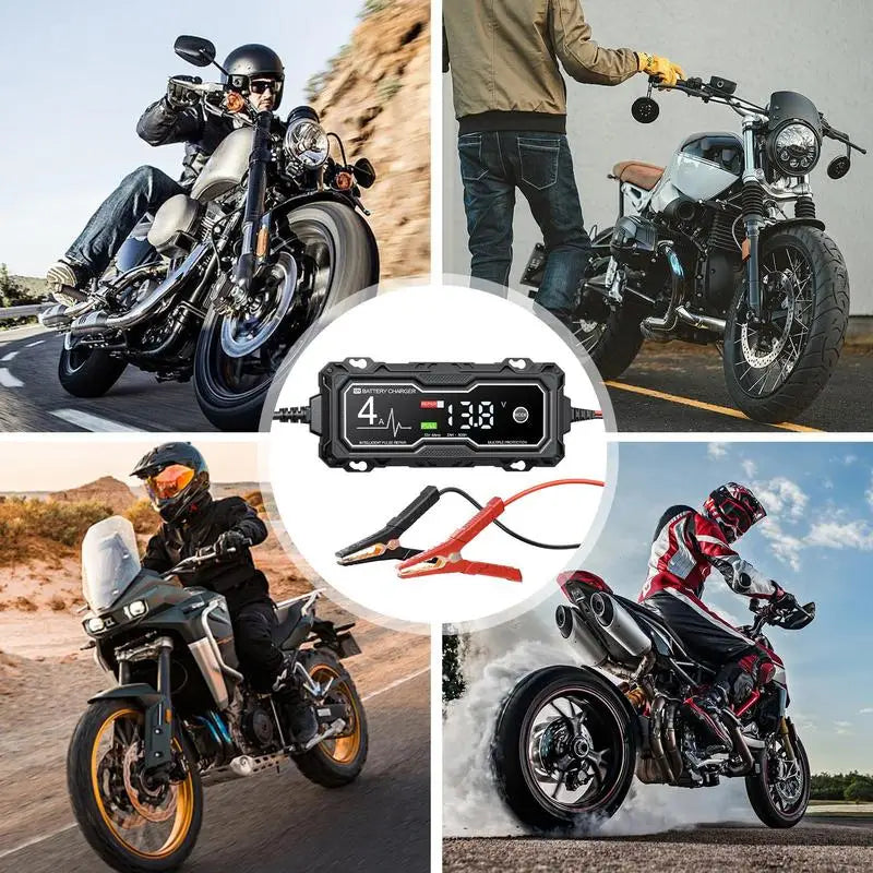 Smart Car Battery Charger & Maintainer with LED Display