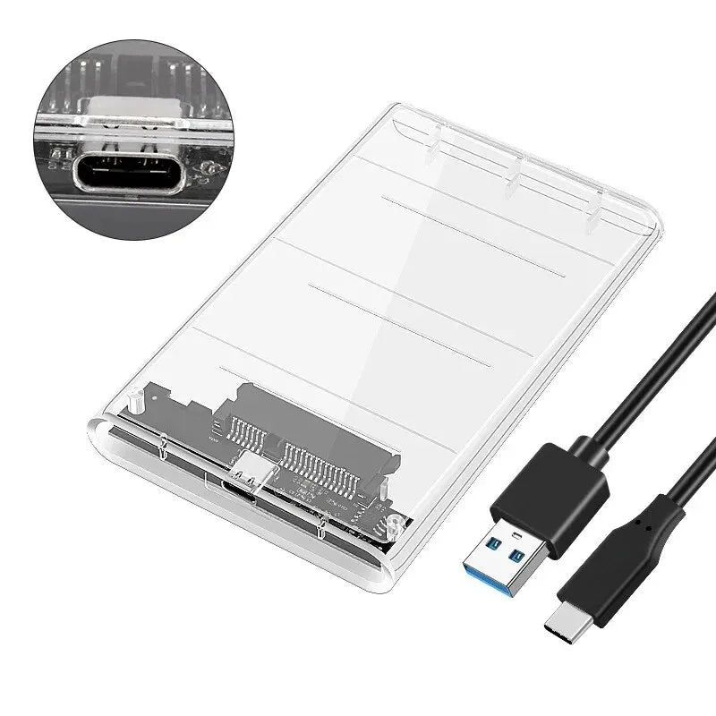2.5" HDD/SSD Enclosure – USB 3.0 Transparent Case