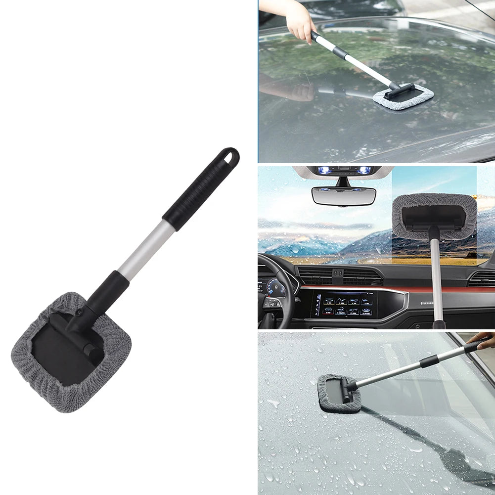 180° Telescopic Car Wash Brush – Long Handle Window Cleaner