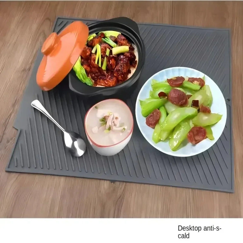 Silicone Anti-Slip Drain Pad for Kitchen Use