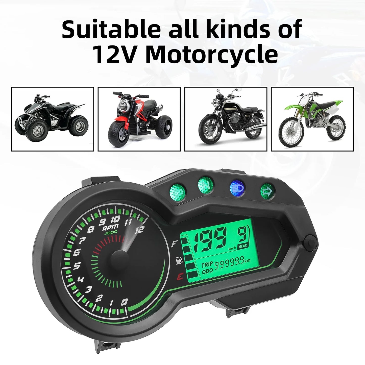 12V Digital Speedometer Odometer for Italika