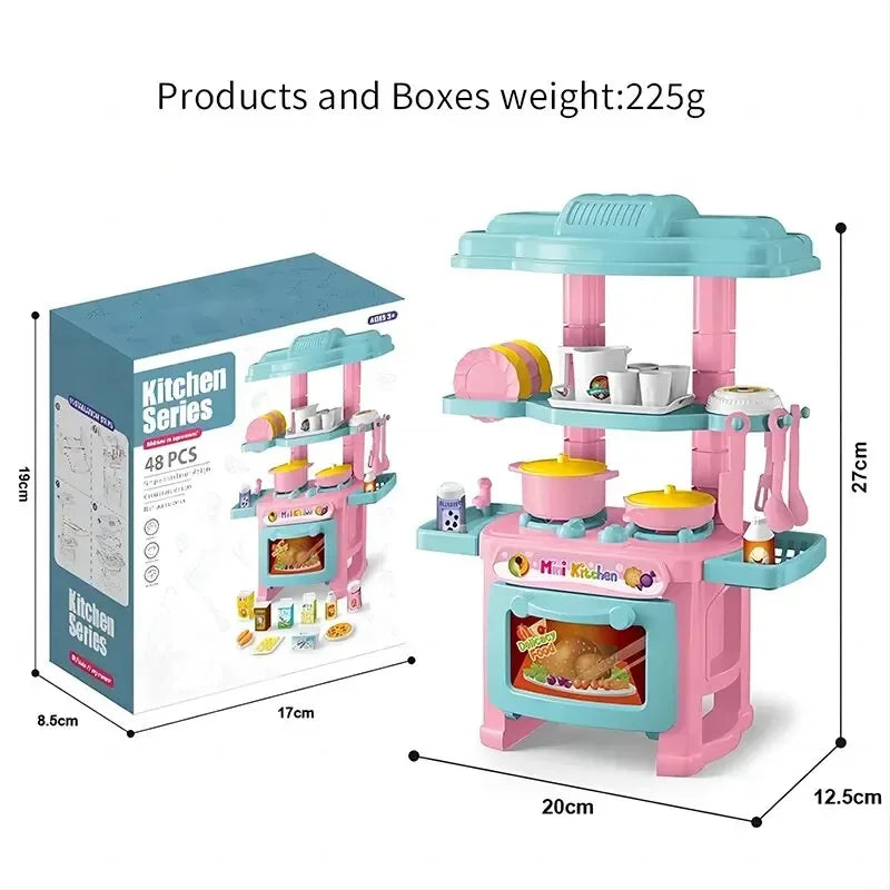 Mini Kitchen Playset for Kids Cooking Fun