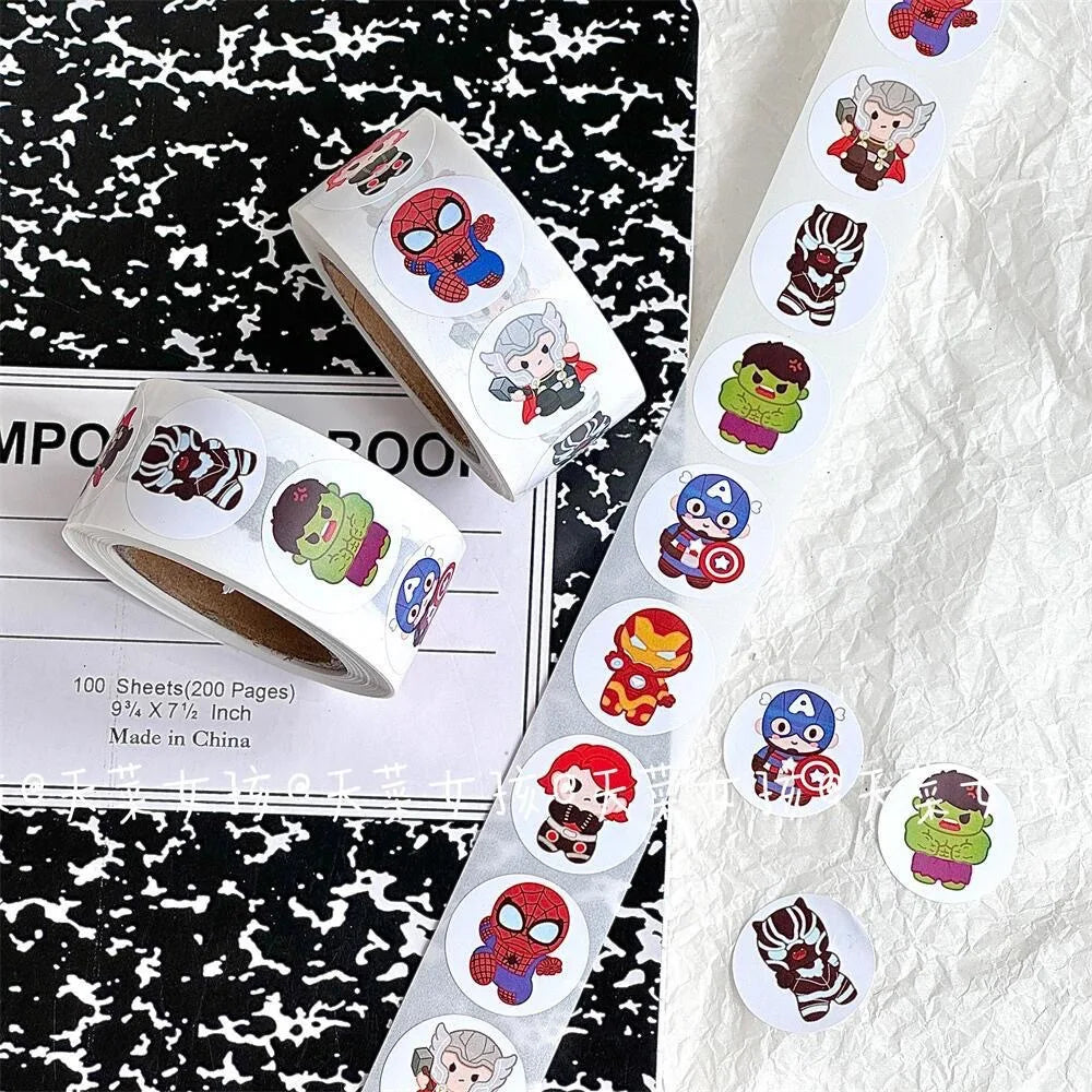 500PCS Avengers Roll Stickers – Kawaii Kids Gift