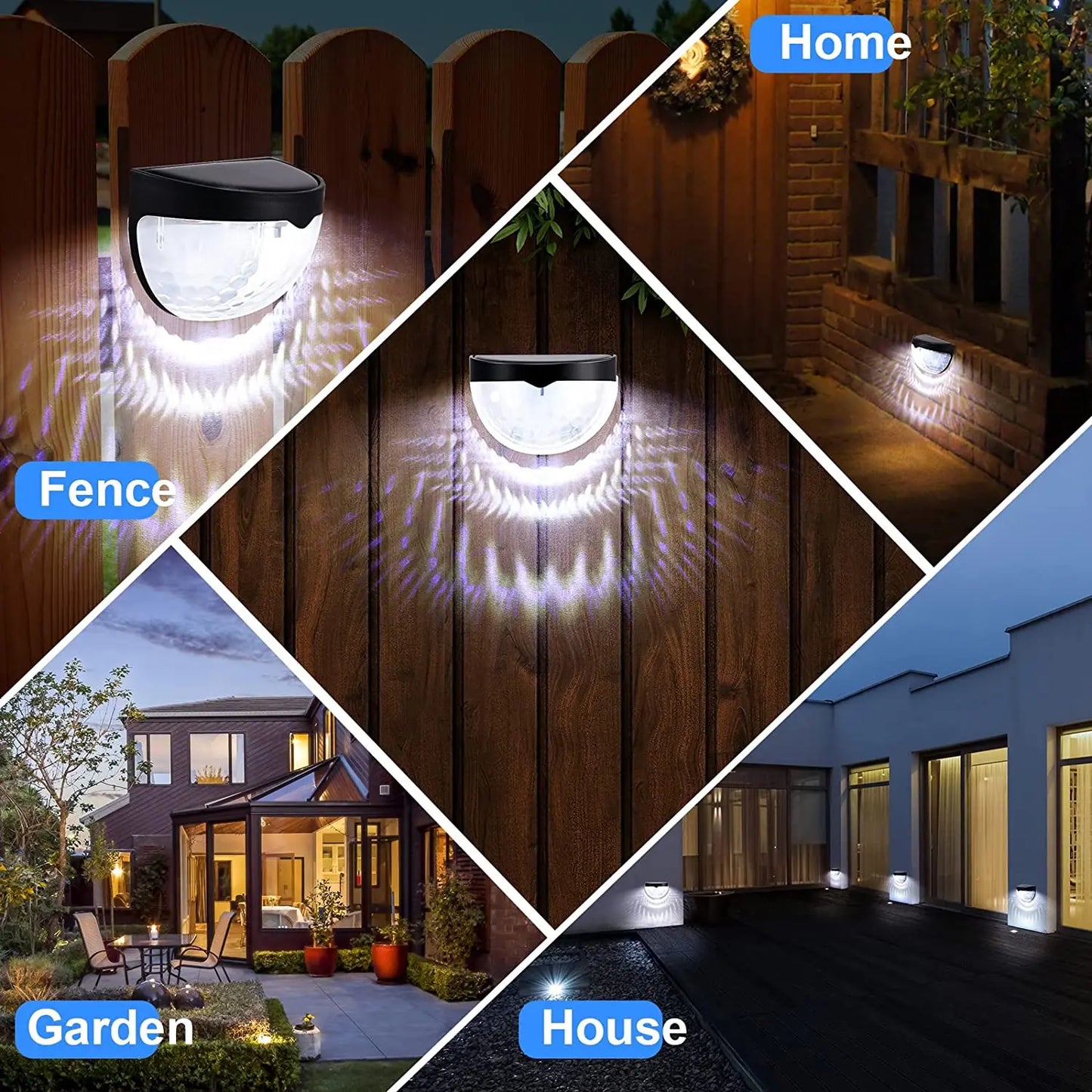 LED Solar Lights Outdoor Waterproof Wall Lights