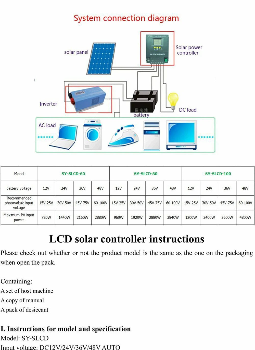 POWLSOJX MPPT 100A Solar Charge Controller