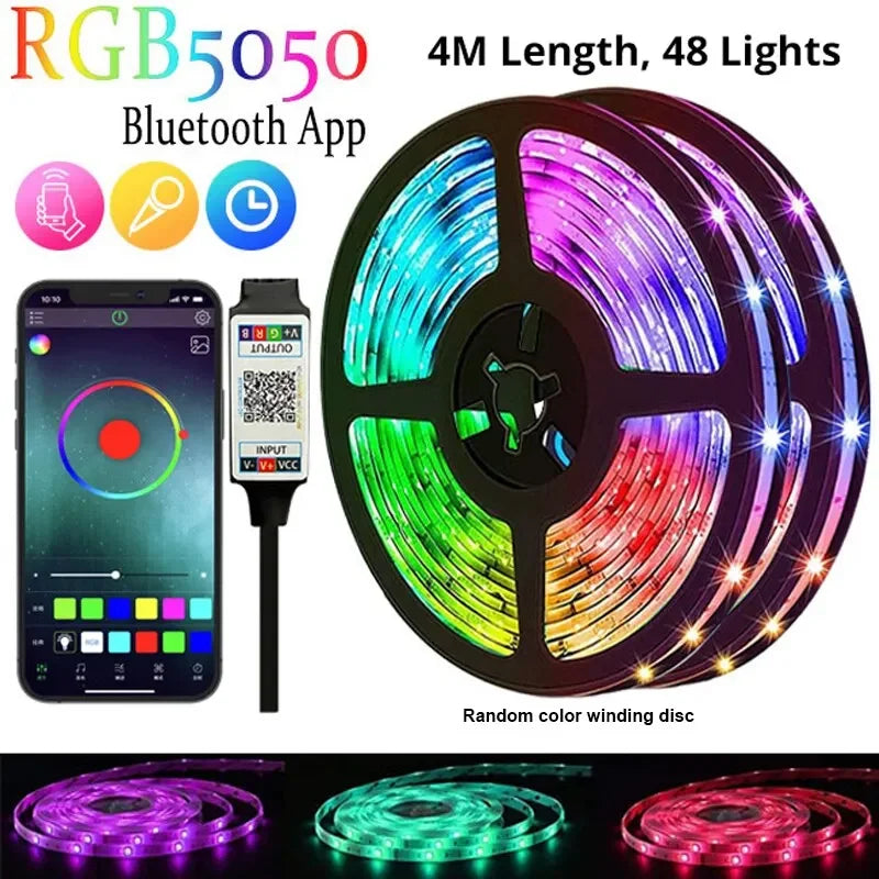 5050 RGB LED Light Strip – Mood Lighting with Bluetooth Magic!