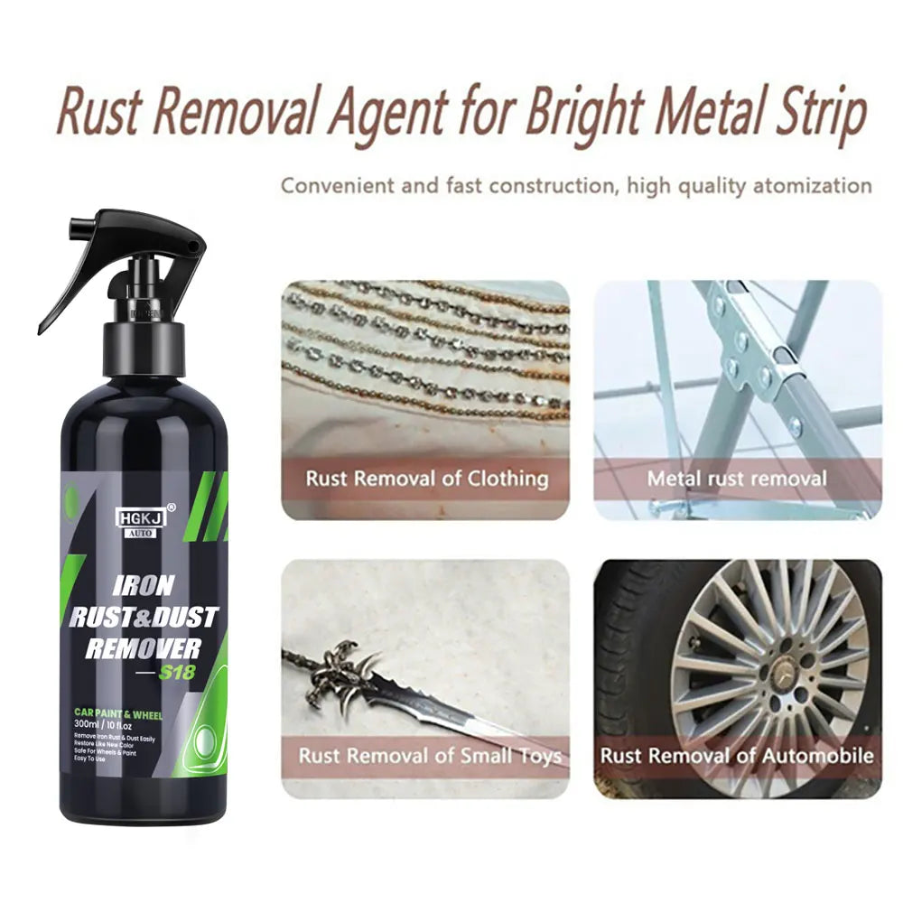 HGKJ Iron Remover Spray – Melt Rust, Restore Shine!