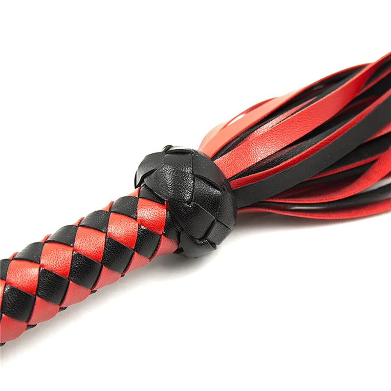 Faux Leather Horse Riding Whip for Training & Play