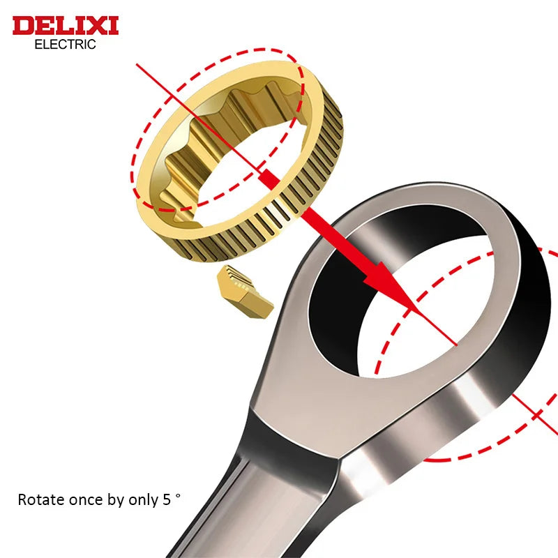 DELIXI Dual-Use Ratchet Wrench – Precision Power, Both Ways!