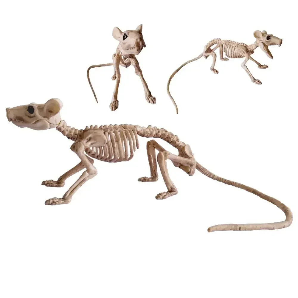 Realistic Skeleton Props with Bats & Scorpions