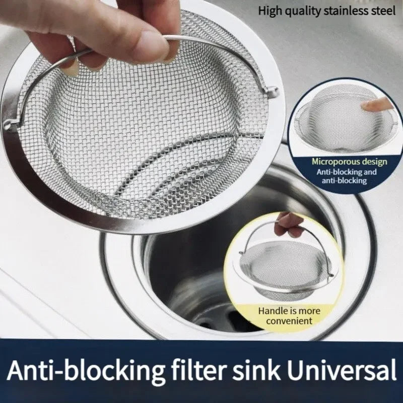 Stainless Steel Hair Catcher & Drain Stopper with Handle