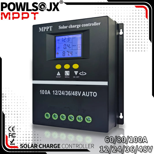 POWLSOJX MPPT 100A Solar Charge Controller