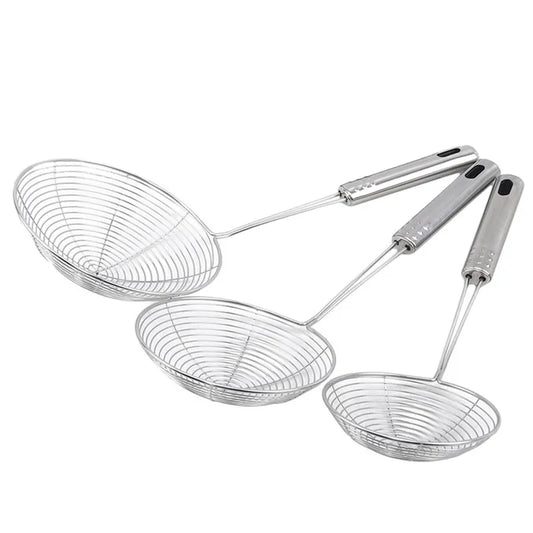 Oval Stainless Steel Skimmer – Perfect Oil & Food Strainer!