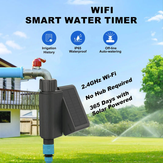 Solar Smart WiFi Sprinkler Timer No Hub