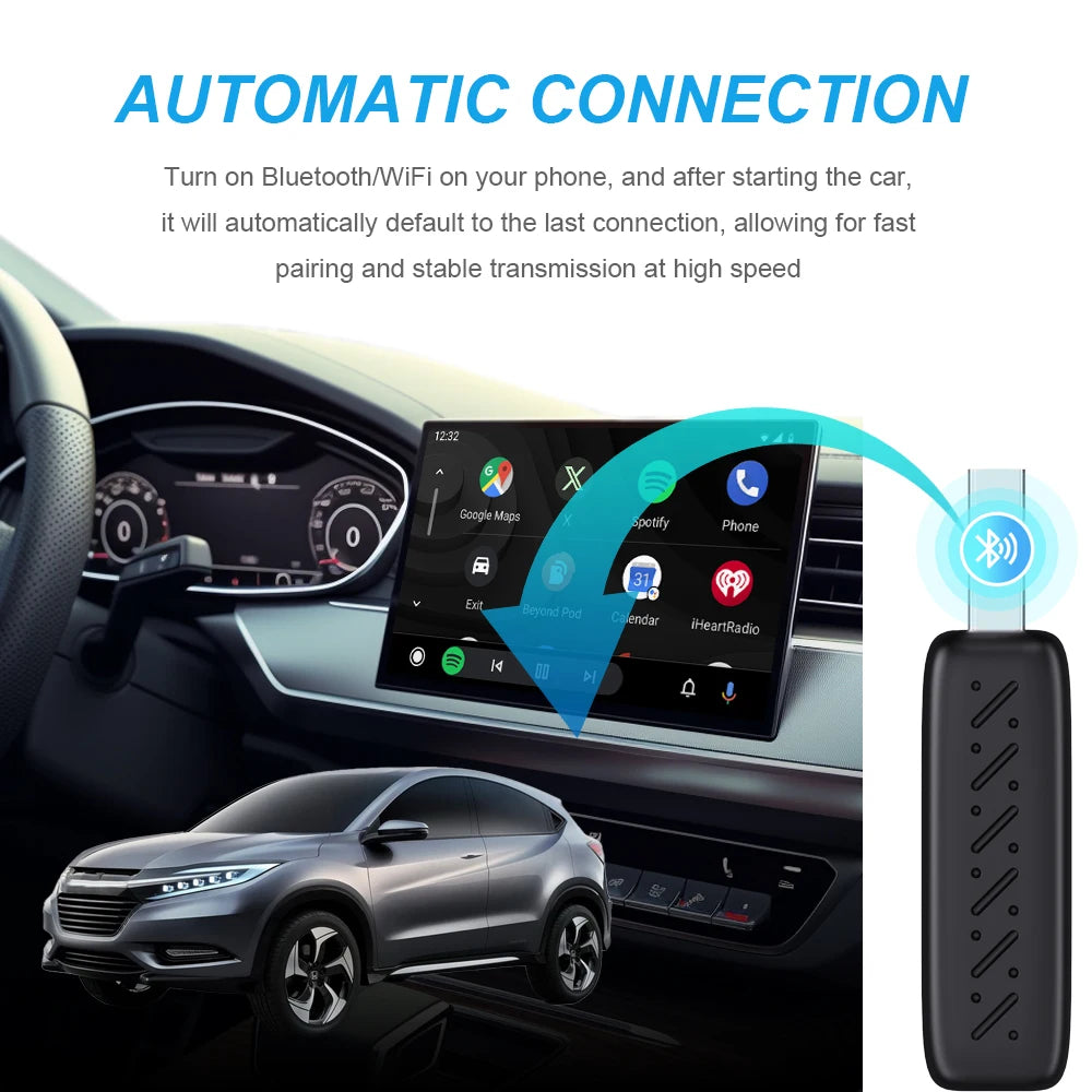 NEW 2in1 Mini  Wireless Carplay Adapter And Android Auto