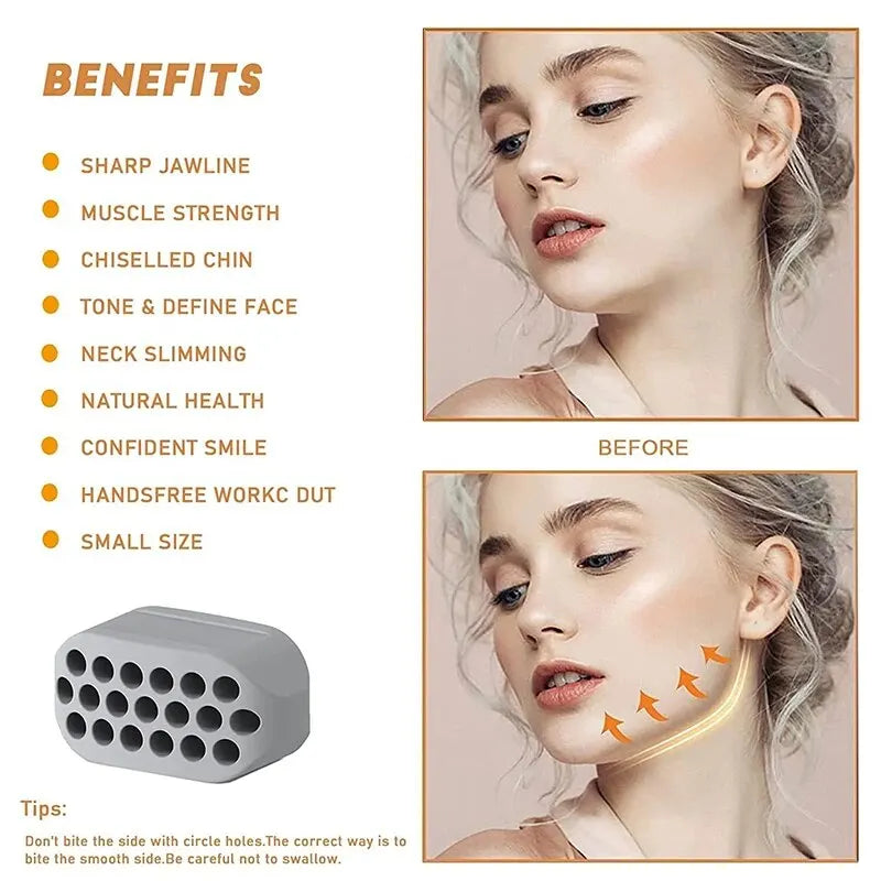 2PCS Silicone Jaw Exerciser Facial Toning Tool
