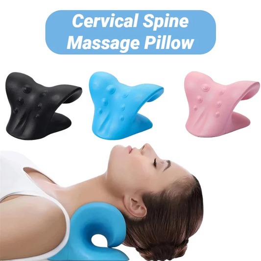 C-Type Cervical Neck & Shoulder Relaxer – Chiropractic Traction Pillow!