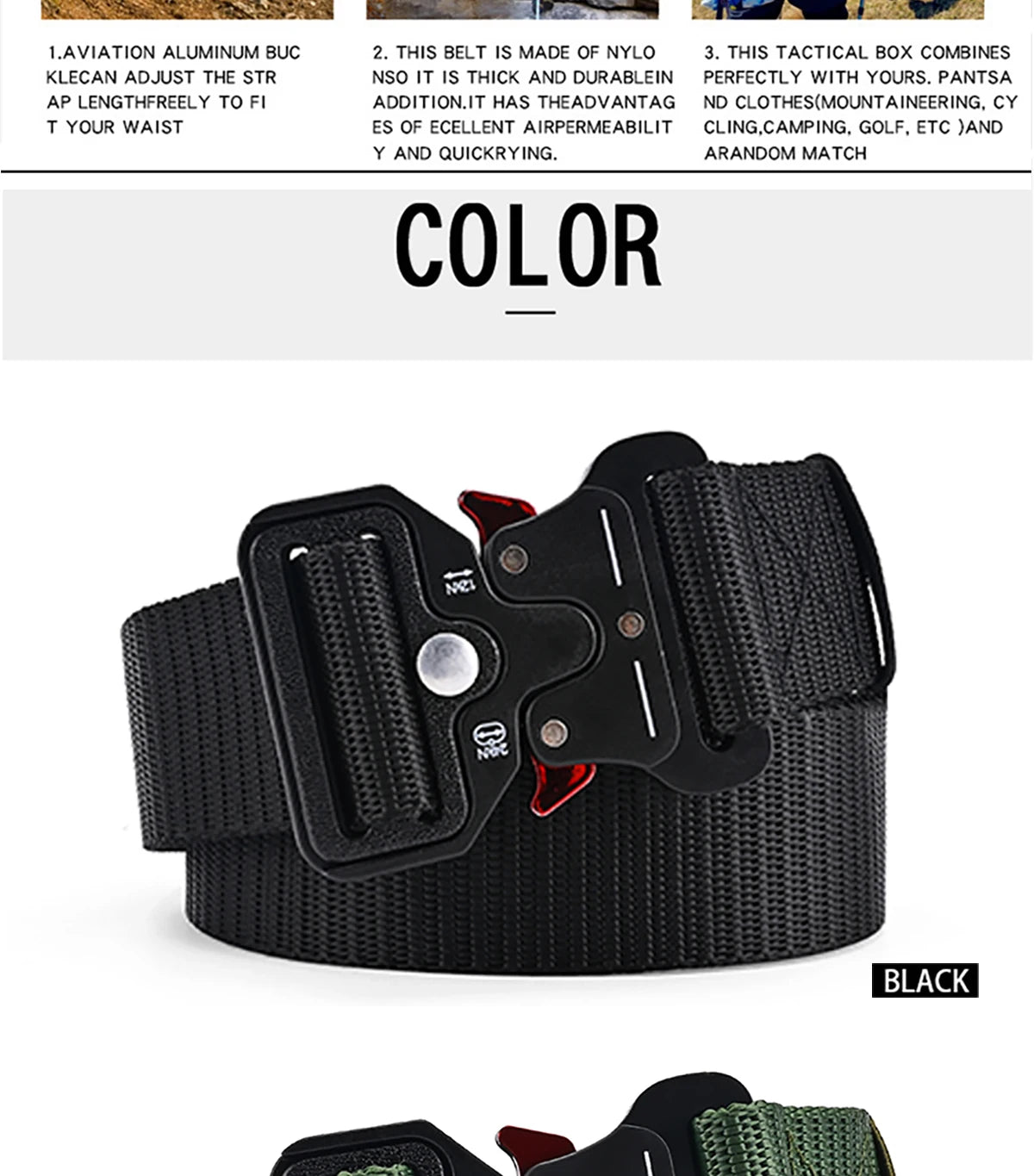 Multi-Function Outdoor Canvas Belt for Men