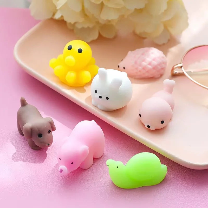 18pcs Mini Stress Relief Animal Squeeze Toys