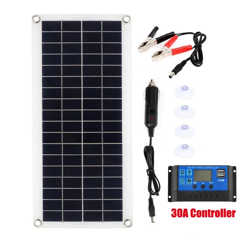 300W Solar Panel Kit 12V USB with 10-60A Controller