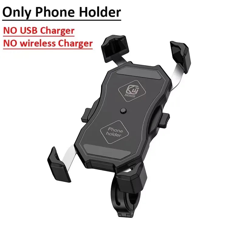 Motorcycle Phone Holder with Fast Wireless Charging