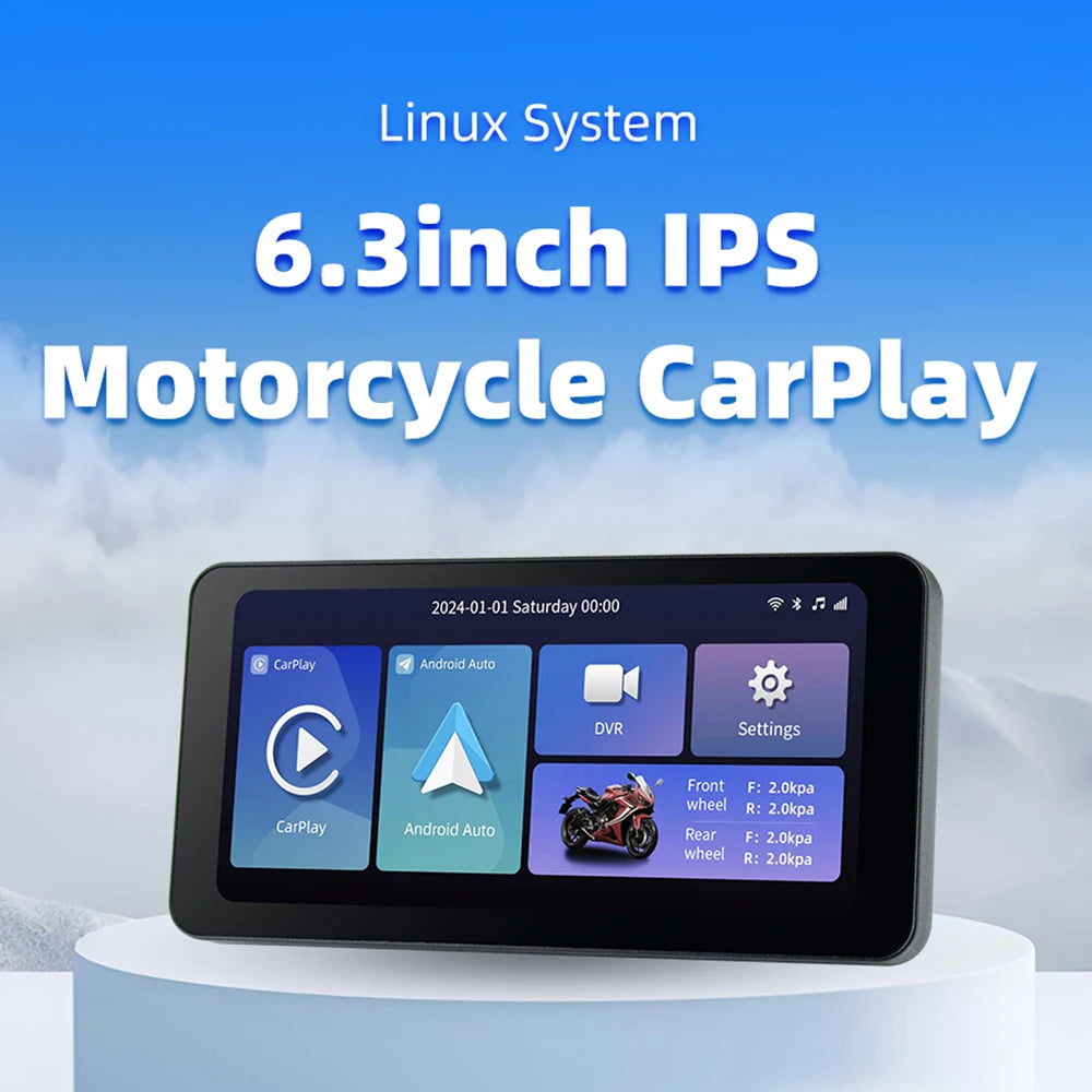 EKIY 6.3" Wireless CarPlay Android Auto GPS
