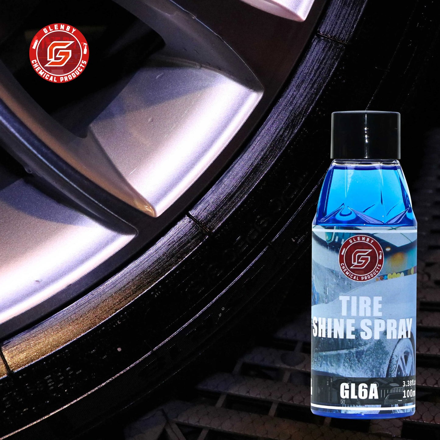 Get that deep black gloss with Wet Look Tire Shine!