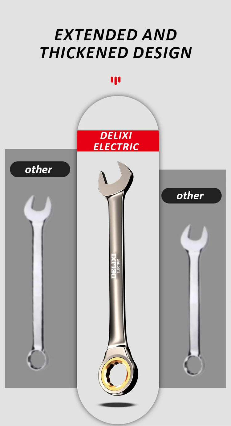 DELIXI Dual-Use Ratchet Wrench – Precision Power, Both Ways!