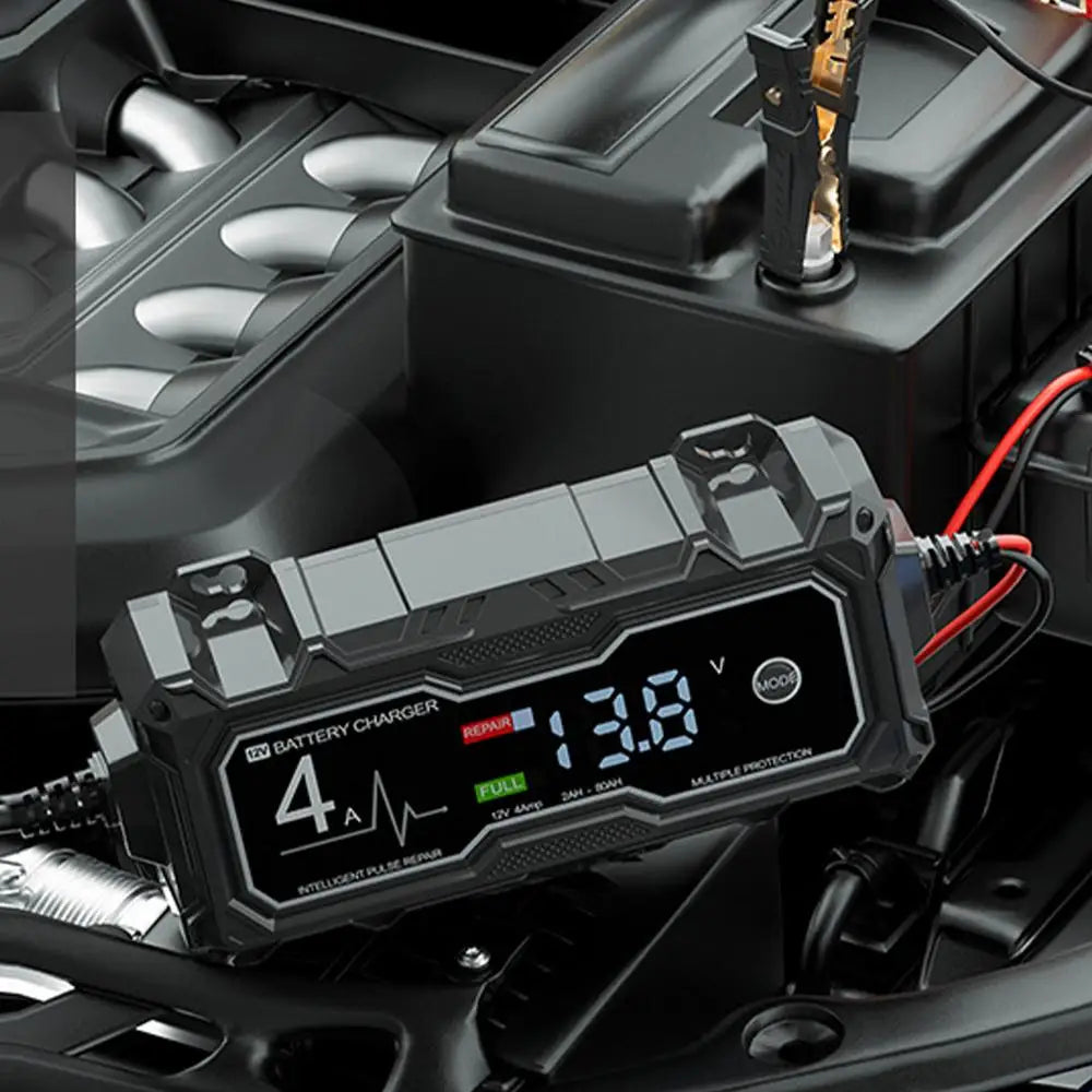Smart Car Battery Charger & Maintainer with LED Display