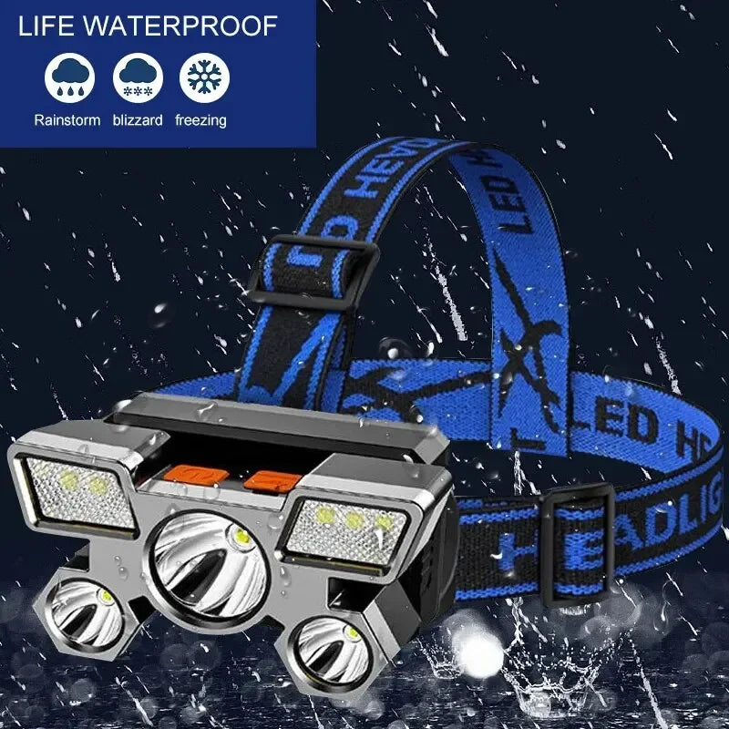 Rechargeable LED Headlamp for Fishing & Camping