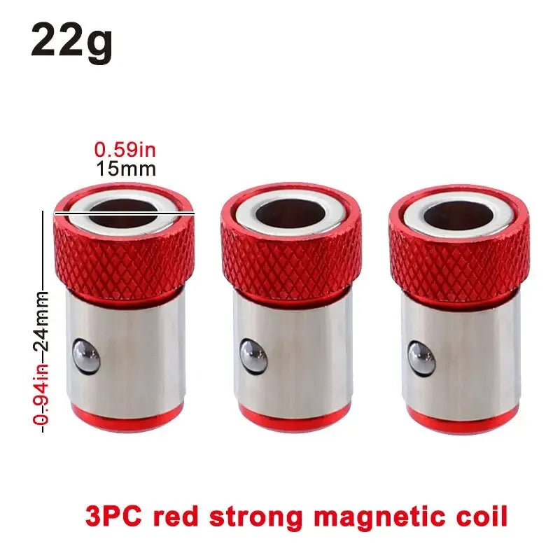 3PC Magnetic Screwdriver Bit Set – 1/4" Positioning Coil Heads