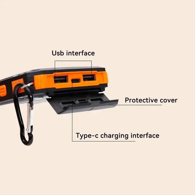 200000mAh Solar Power Bank Fast Charging