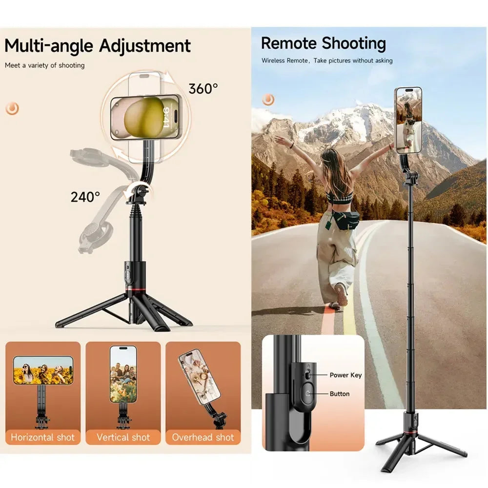 Magnetic Mini Selfie Stick Tripod – Pocket-Sized, Pro-Level Shots!
