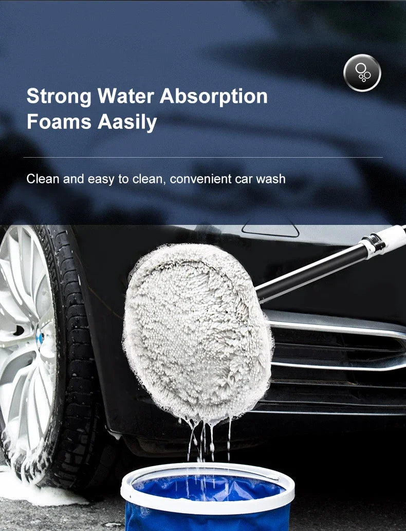 Telescopic Car Wash Mop – Reach Every Inch, Scratch-Free!