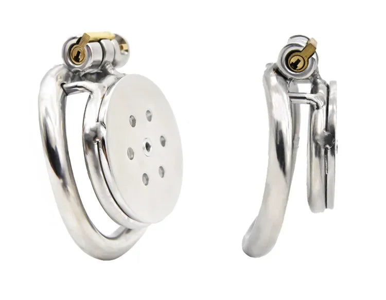 Metal Male Chastity Device with Urethra Tube
