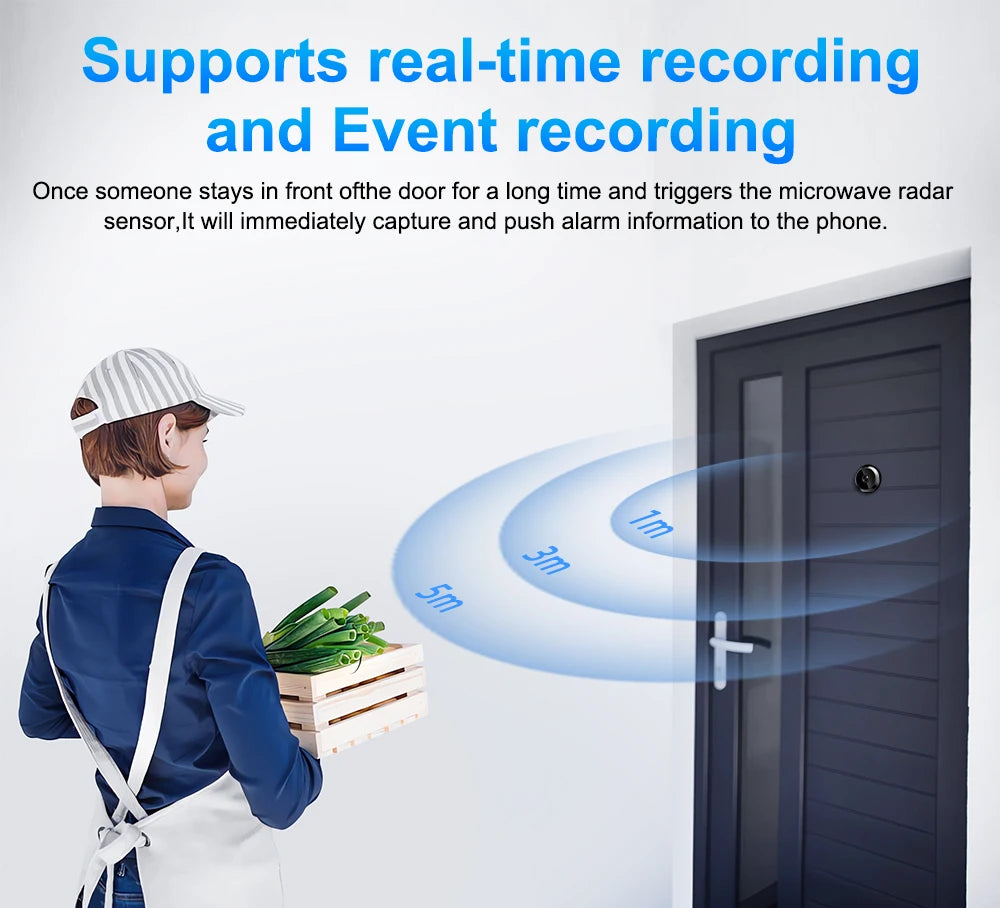 Awapow 4.3" Tuya Smart WiFi Peephole Doorbell