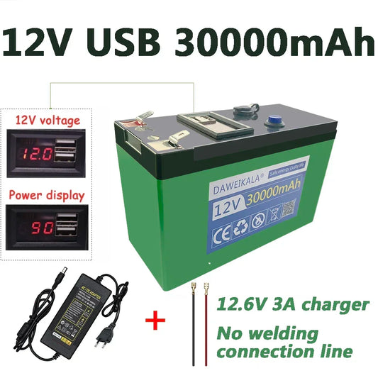 12V 30Ah Lithium Battery for Solar & Camping