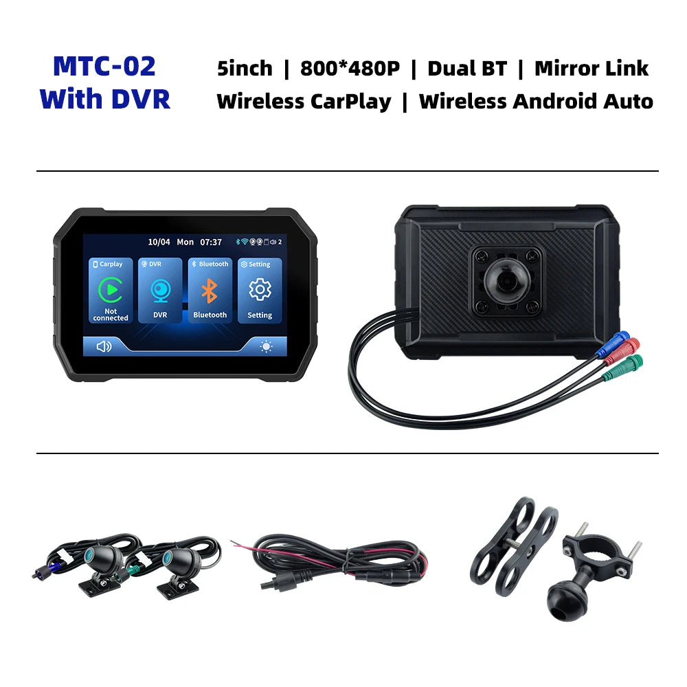 EKIY 5″ Wireless CarPlay & Android Auto GPS Display