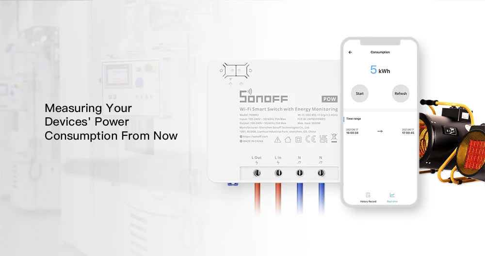 SONOFF POWR3 25A High Power Smart WiFi Switch