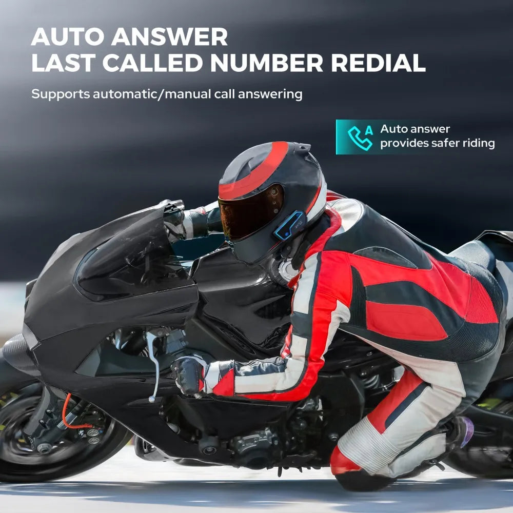 GEARELEC GX10 Bluetooth Motorcycle Intercom 10 Riders