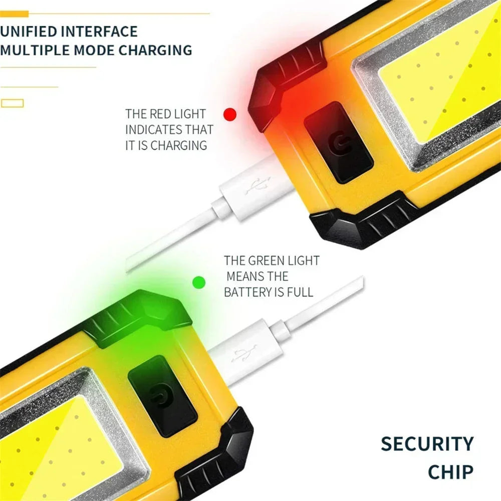 Rechargeable LED Flashlight & Work Light with Power Bank