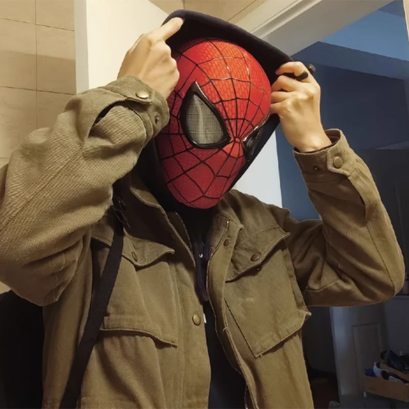Spiderman Moving Eyes Mask – Remote Control Cosplay Toy