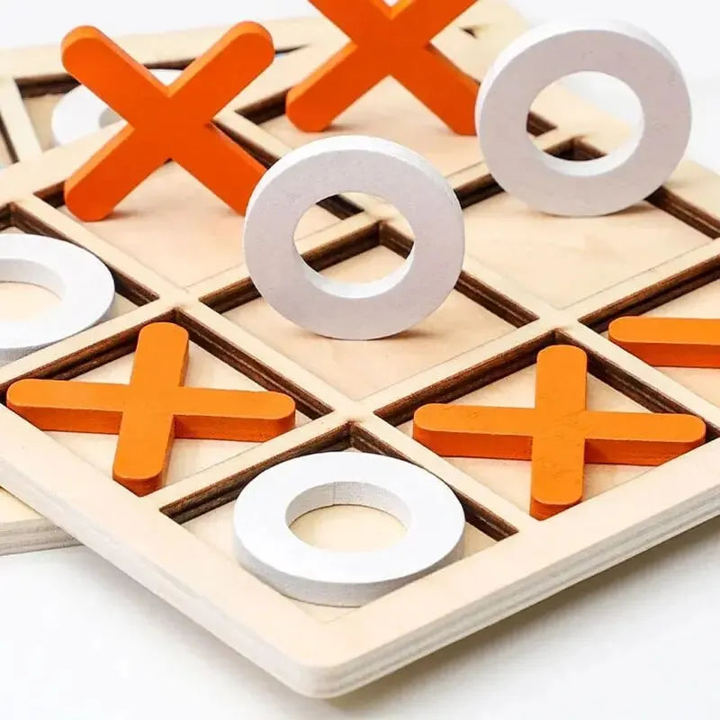 Wooden XO Puzzle Game – Fun Brain Boost for All Ages!