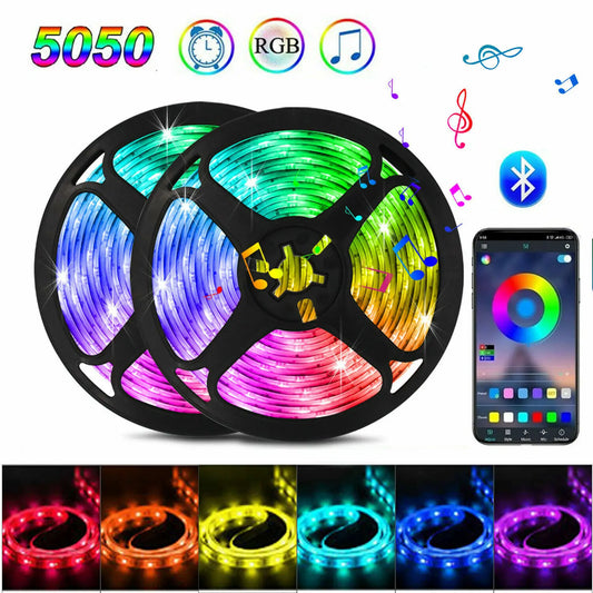 RGB LED Strip Lights Smart SMD 5050 Bluetooth Flexible Tape