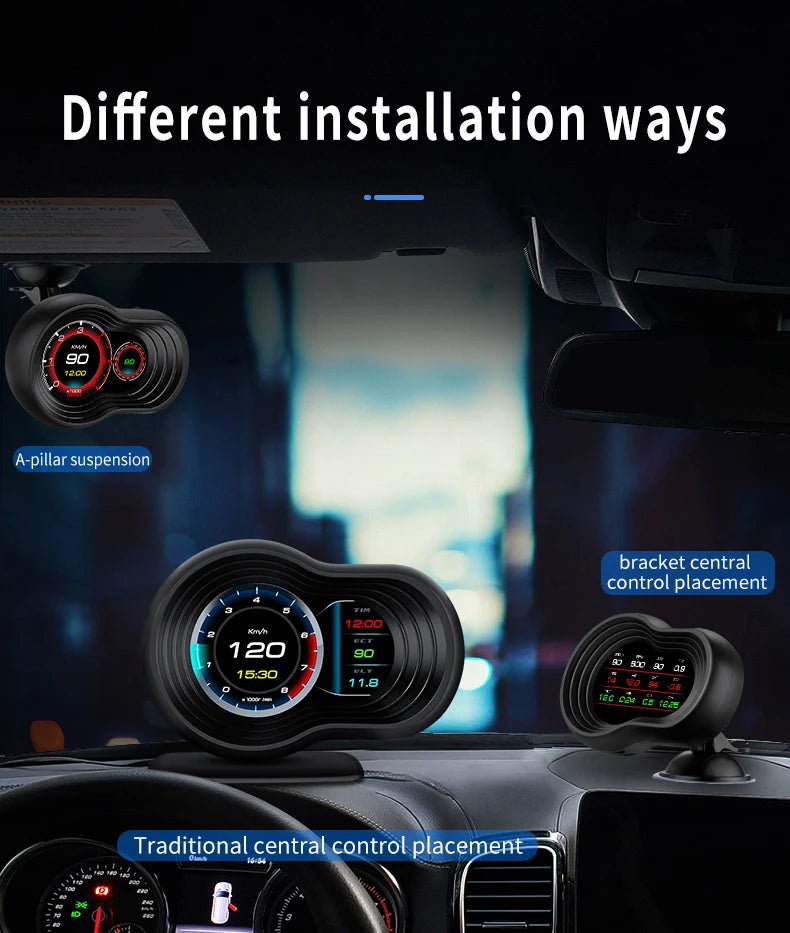 OBD2 HUD Digital Speedometer Display F9