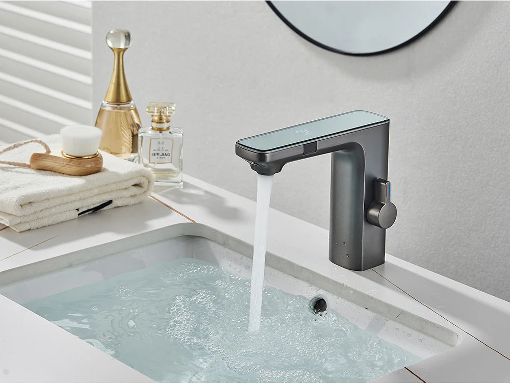 Smart Touchless Basin Faucet with Digital Display