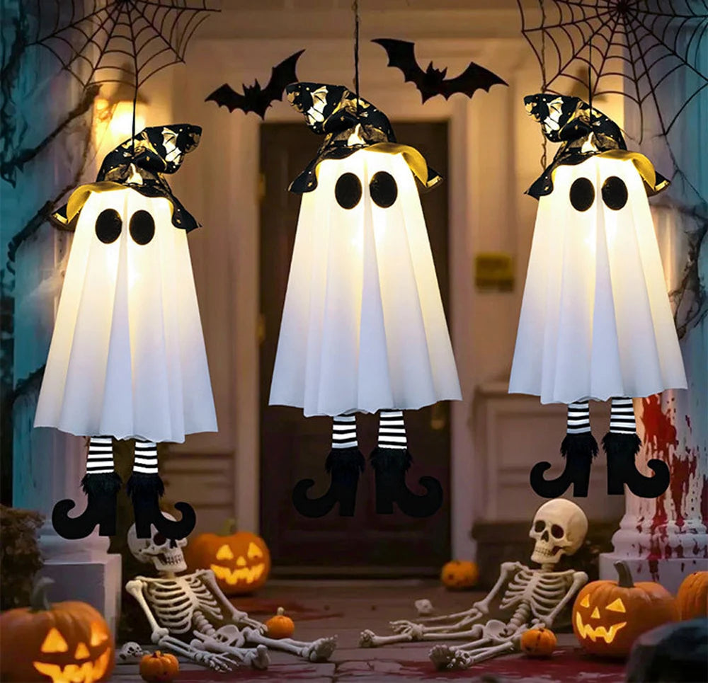 LED Hanging Halloween Ghosts Decoration (1/2/3pcs)