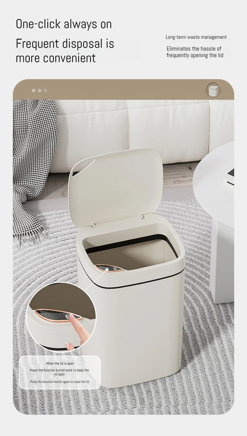 16L Smart Non-Contact Bathroom Trash Can