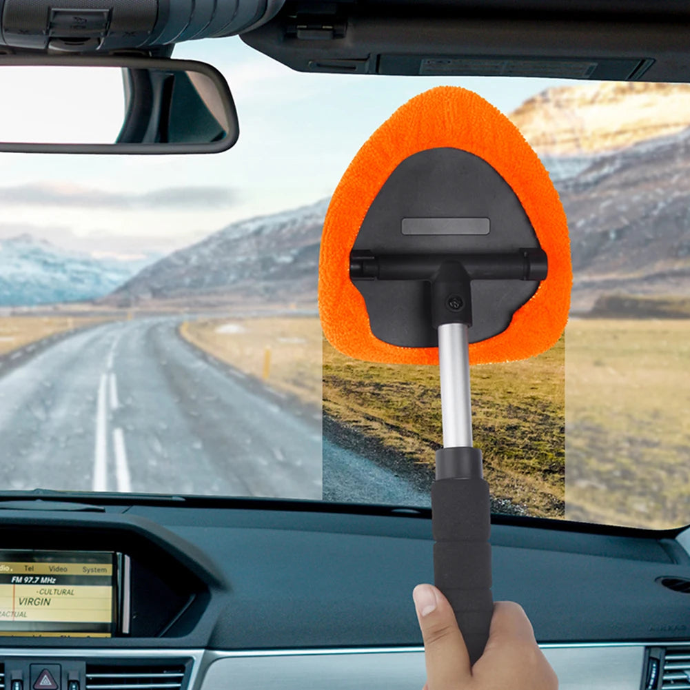 180° Telescopic Car Wash Brush – Long Handle Window Cleaner
